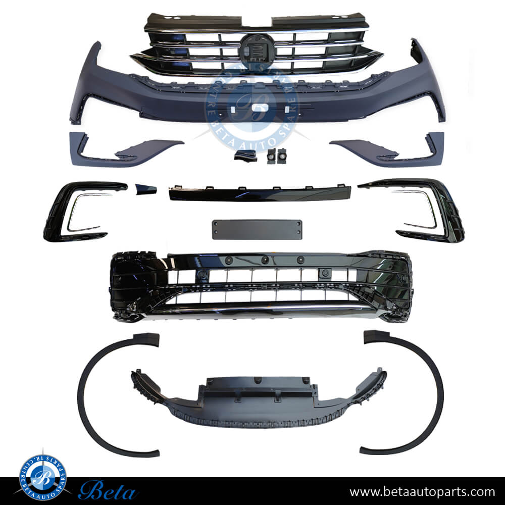 Front Bumper assembly for Volkswagen Tiguan R-Line 2021-Up models, Part Number 5NA807217DM Front Bumper assembly for Volkswagen Tiguan R-Line 2021-Up models, Part Number 5NA807217DM